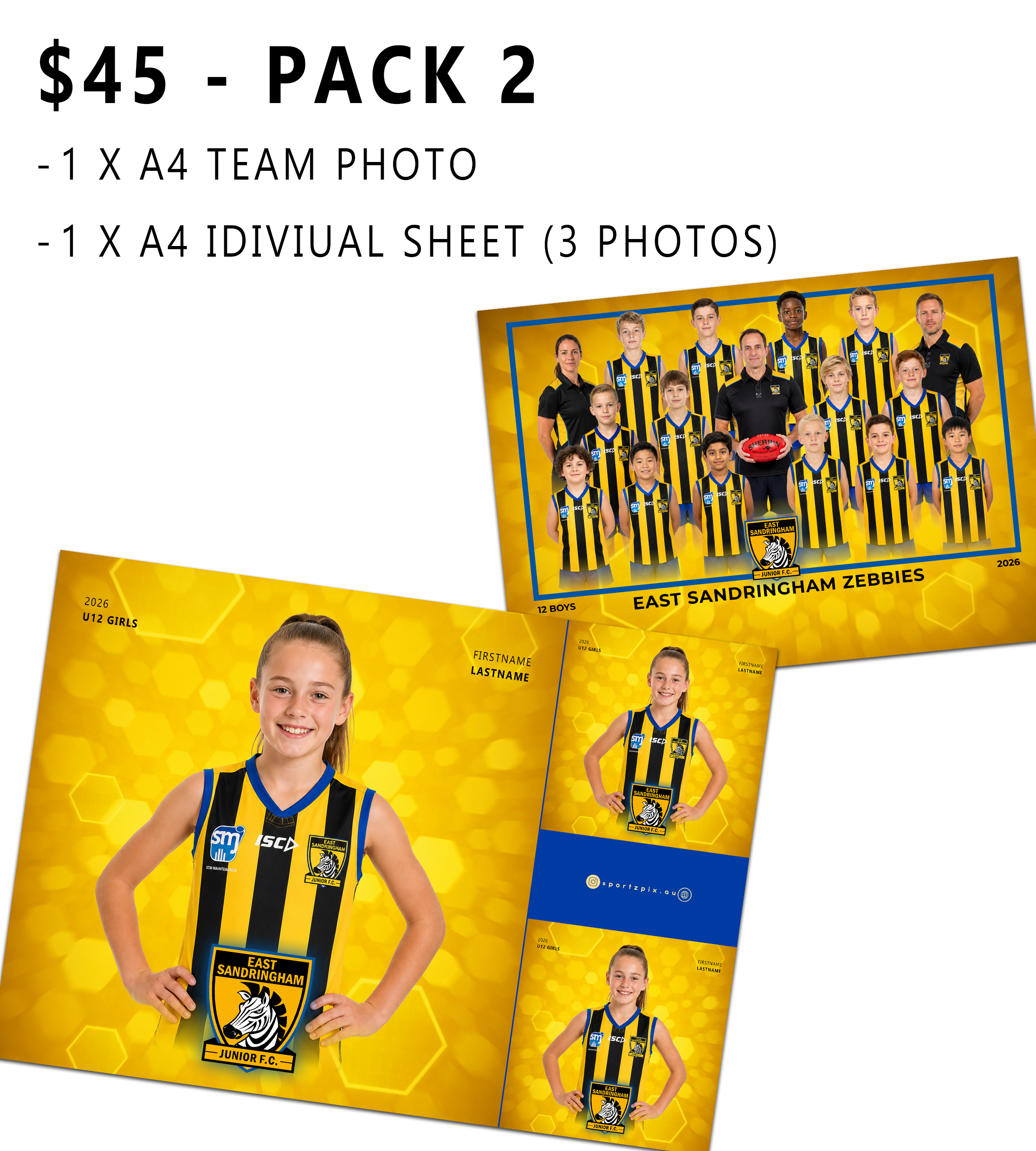 East Sandringham Zebbies Photo Packs 2026