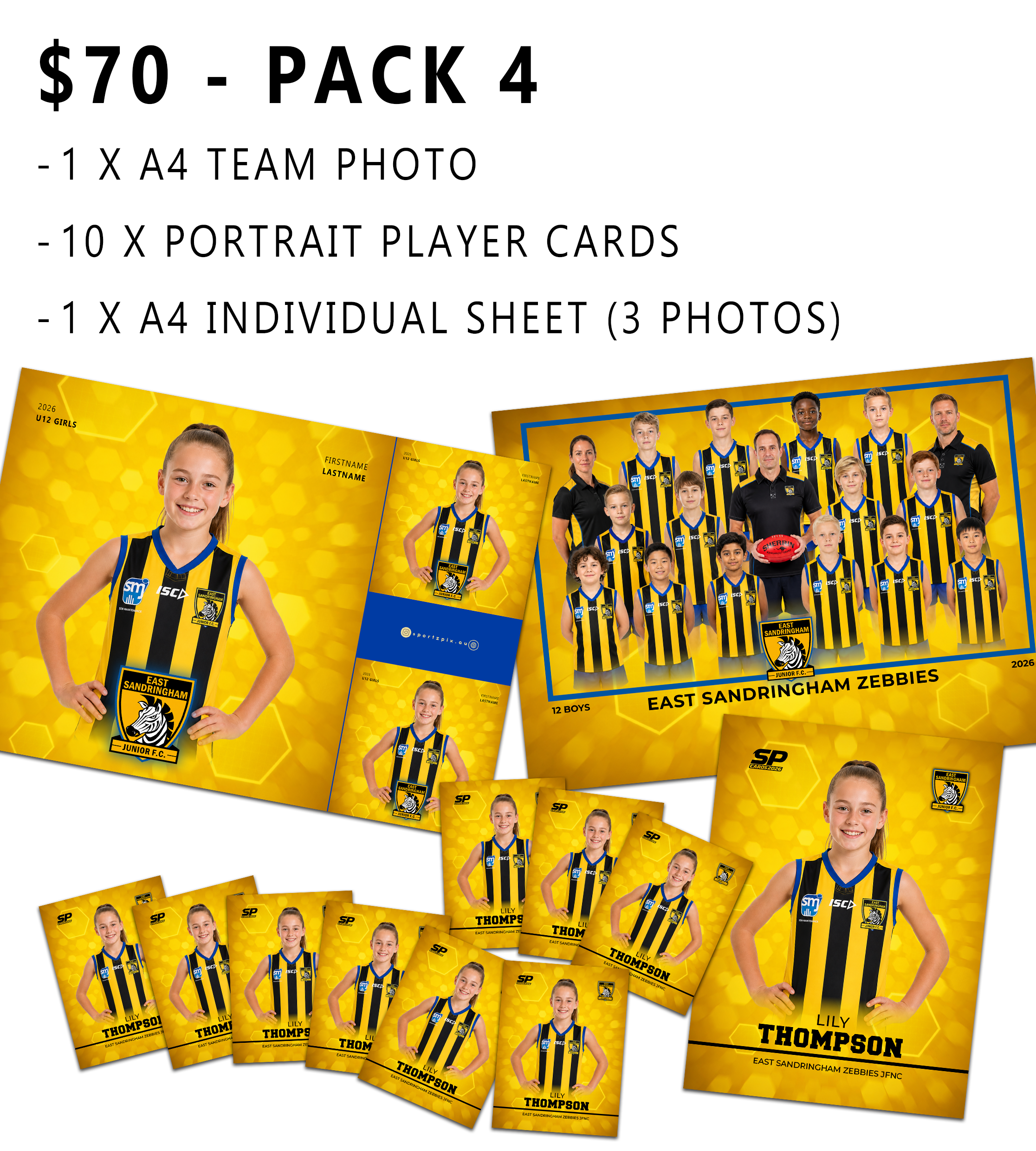 East Sandringham Zebbies Photo Packs 2026