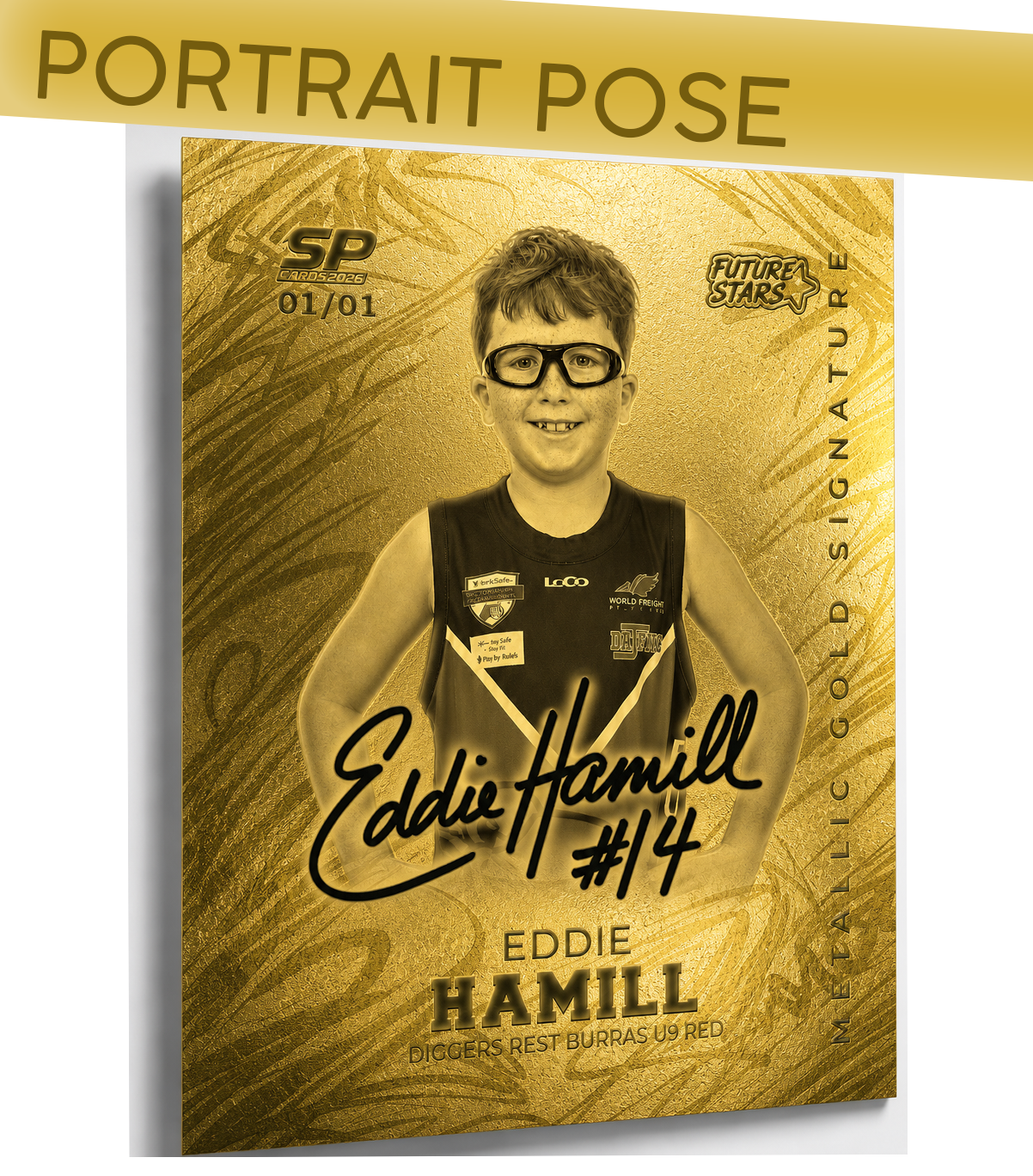 METALLIC GOLD REDEMPTION CARD