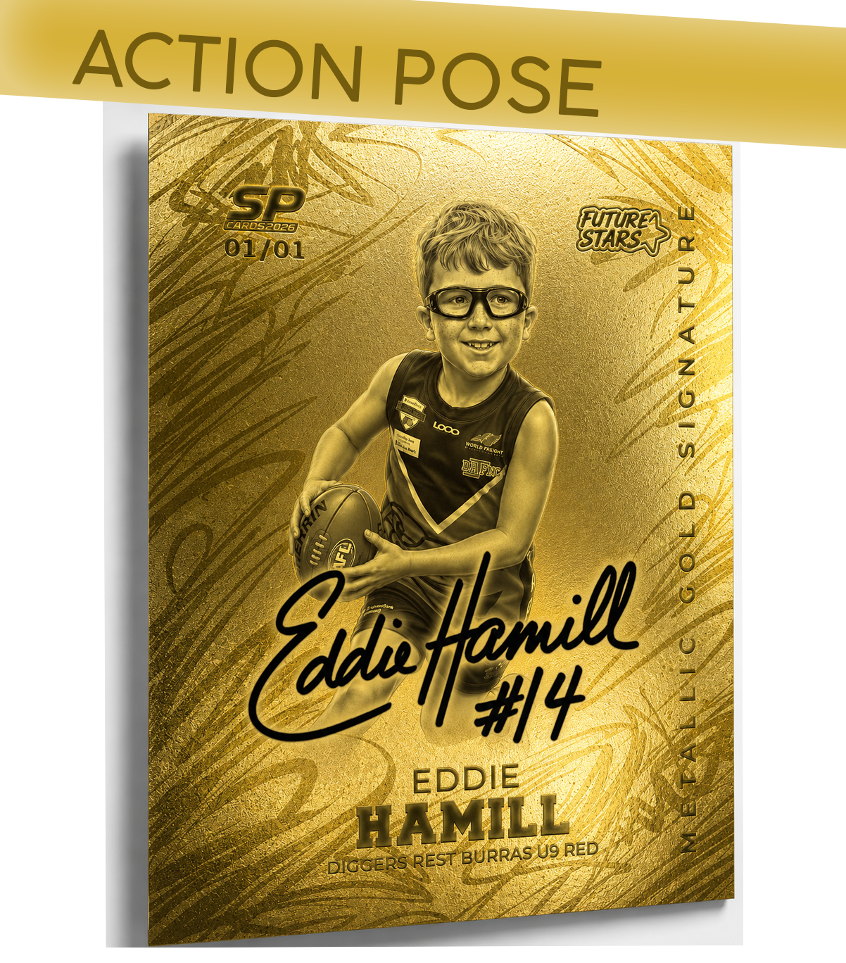 METALLIC GOLD REDEMPTION CARD